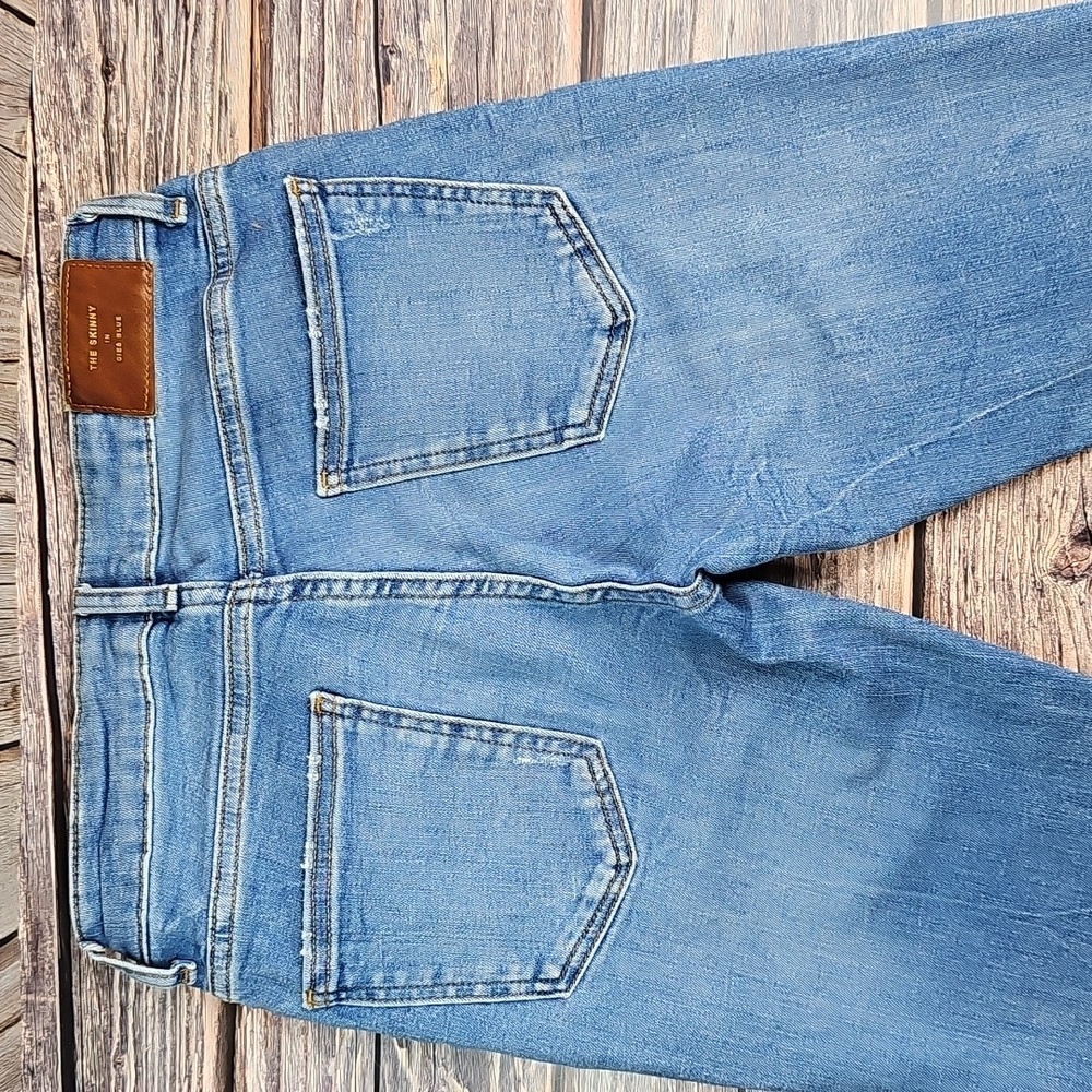NEW ZARA PREMIUM DENIM COLLECTION DISTRESSED MID-RISE SKINNY ANKLE JEANS - Picture 4 of 10